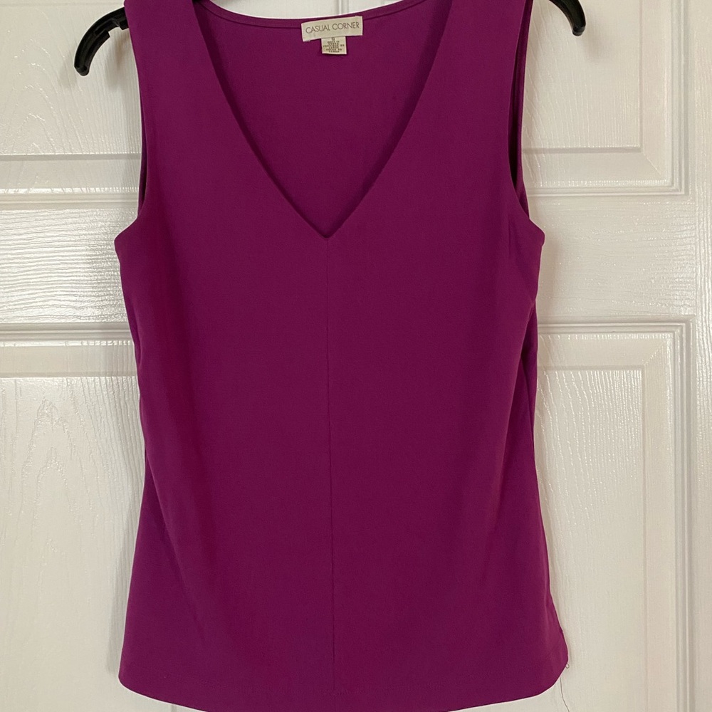 Vintage Casual Corner Collectibles Magenta Sleeveless Top